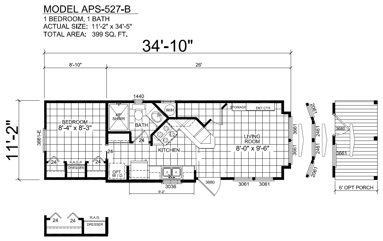 APS-527B floorplan preview