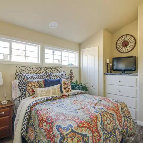 Rental tiny home cozy interior